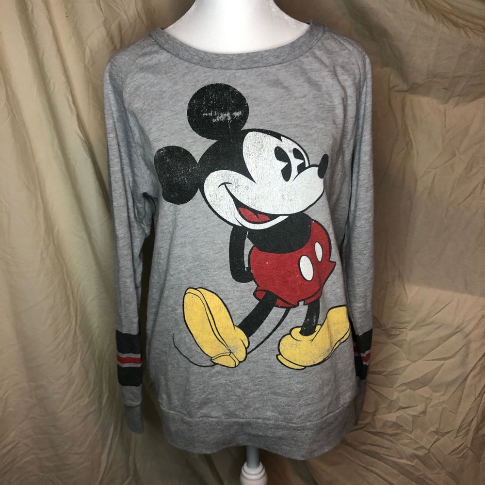 DISNEY Medium Mickey Mouse Jersey Crewneck!